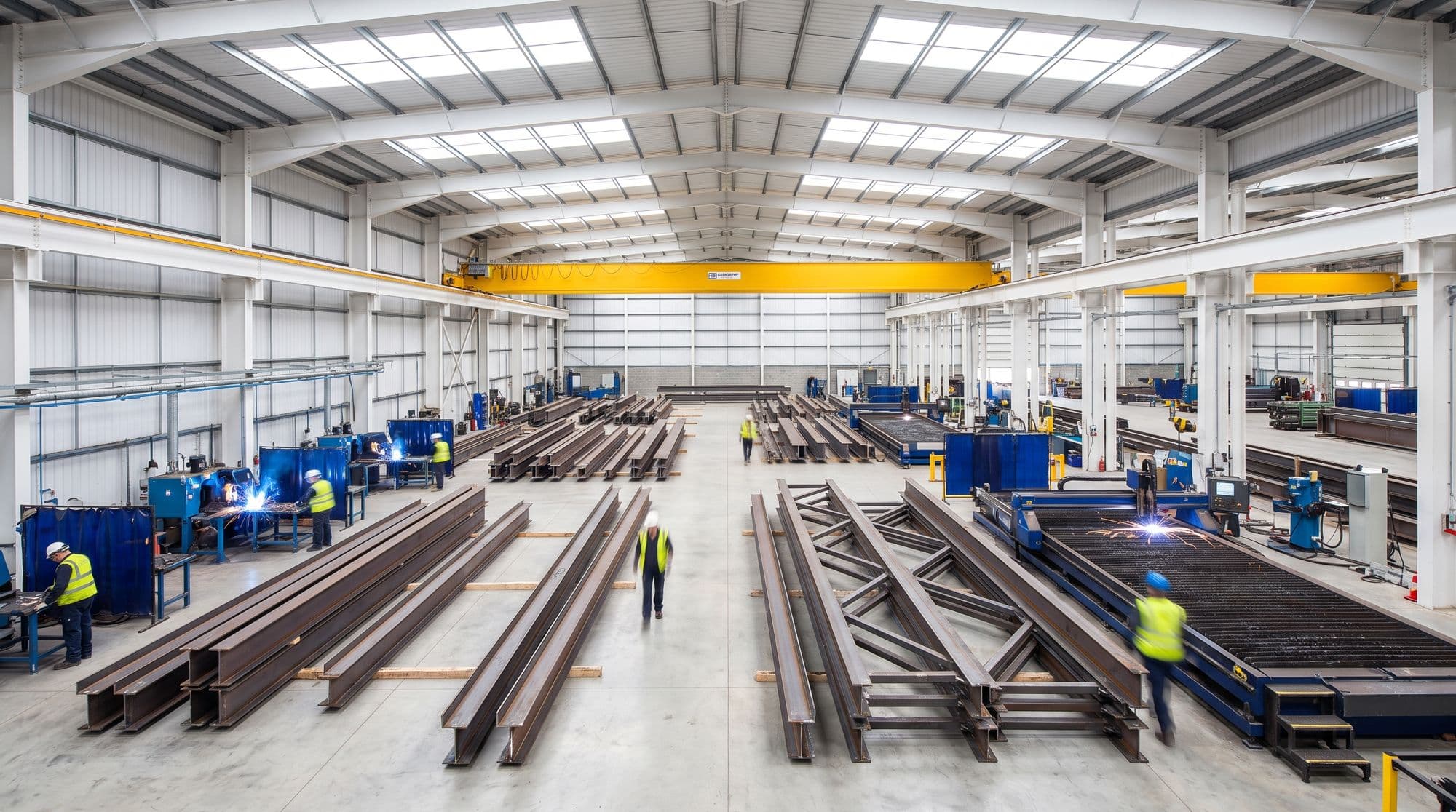 TSF structural steel fabrication workshop in Sajja, Sharjah